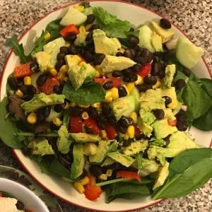 Black bean and avocado